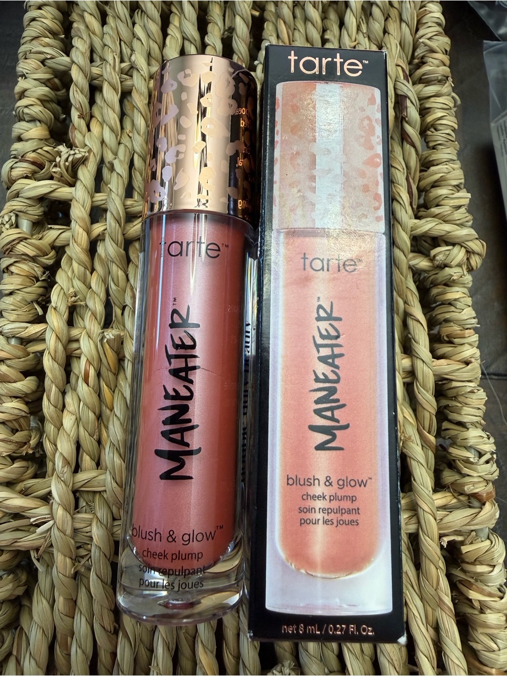 Tarte Maneater Blush & Glow Cheek Plump – Peachy Pink 0.27 oz. NIB